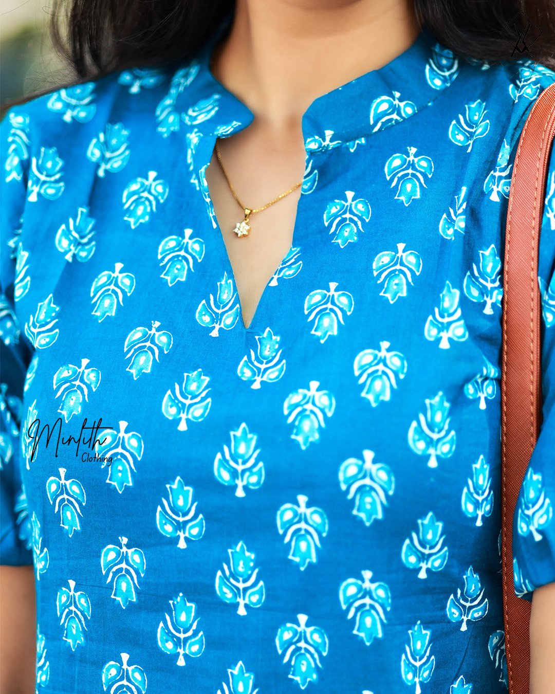 LICY- Cotton floral puff kurta with straight pants - Image 4