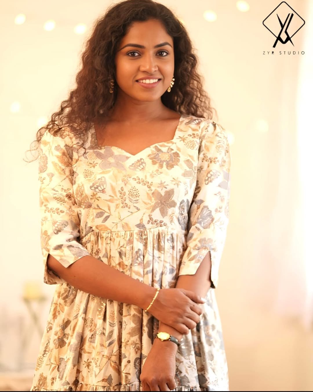 NYLA - Cream Floral Frock - Image 3