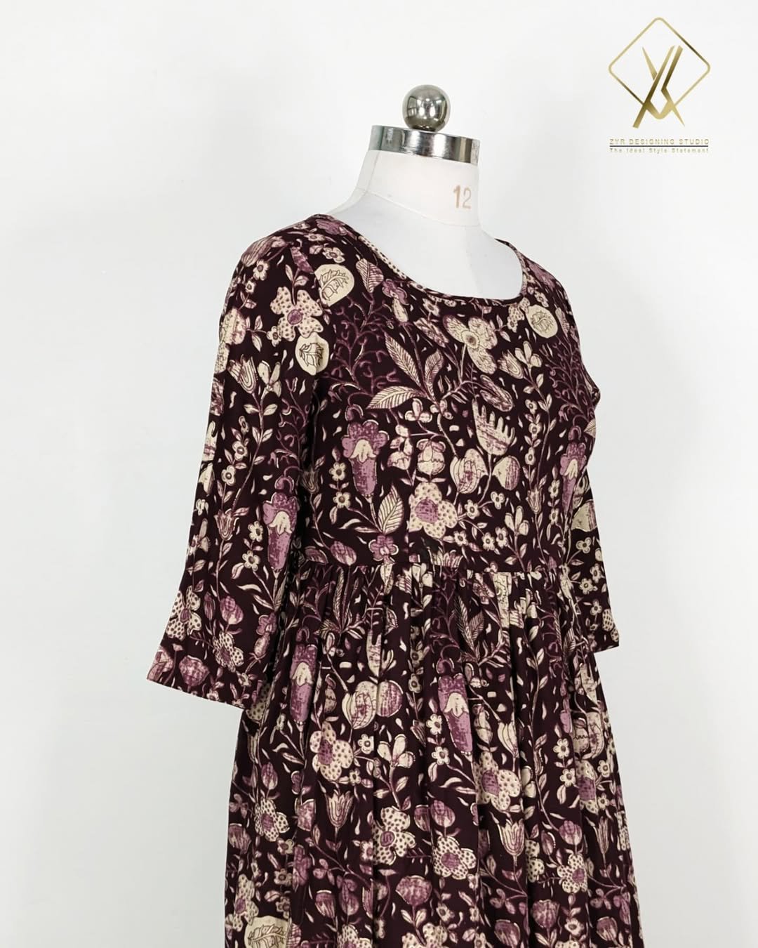 FILONA - Flowy Rayon Frock (Dark Wine) - Image 2
