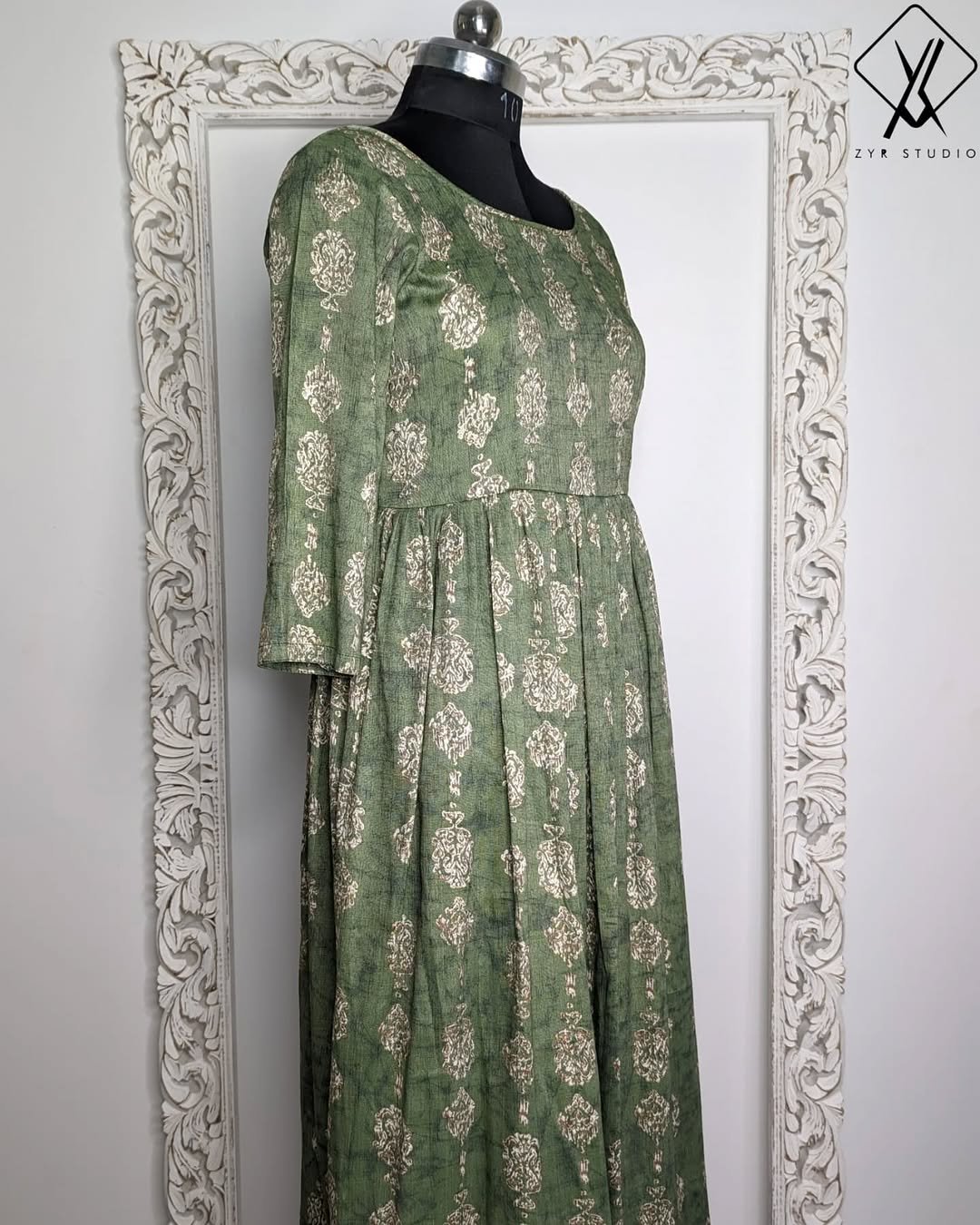 FILONA - Flowy Rayon Frock (Green) - Image 2