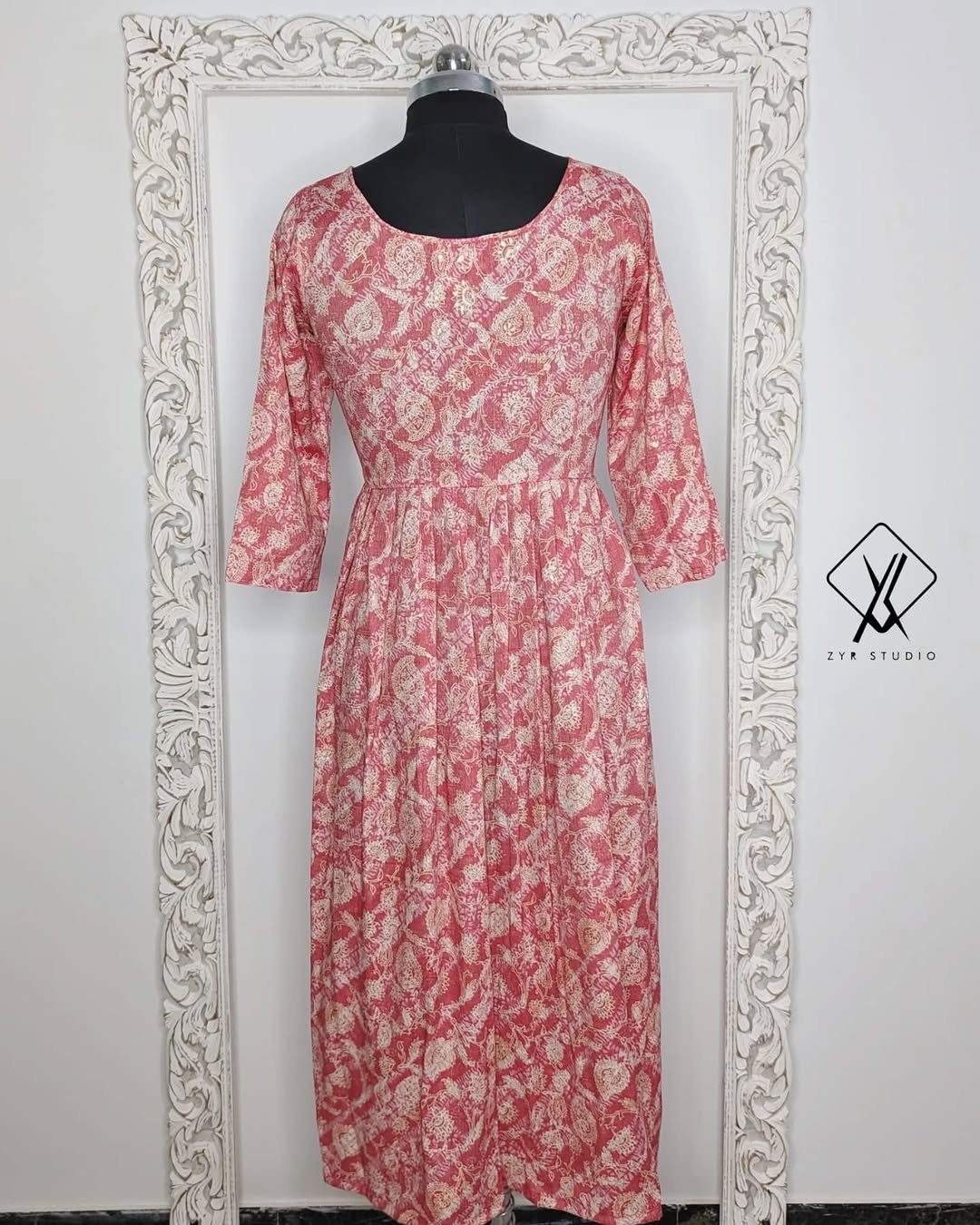 FILONA - Flowy Rayon Frock (Pink)