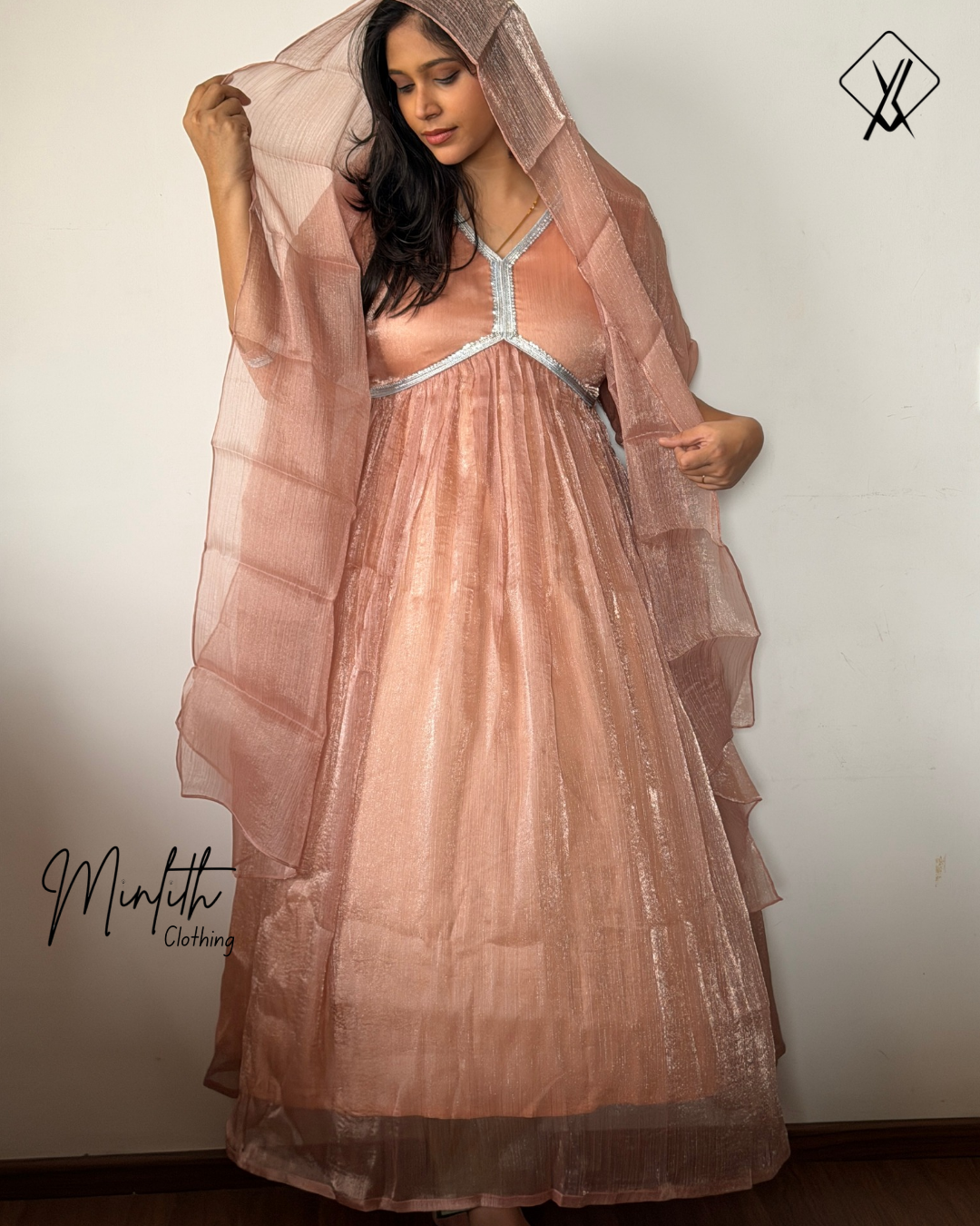 ELARA - Jimmy Choo Anarkali ( Peach )