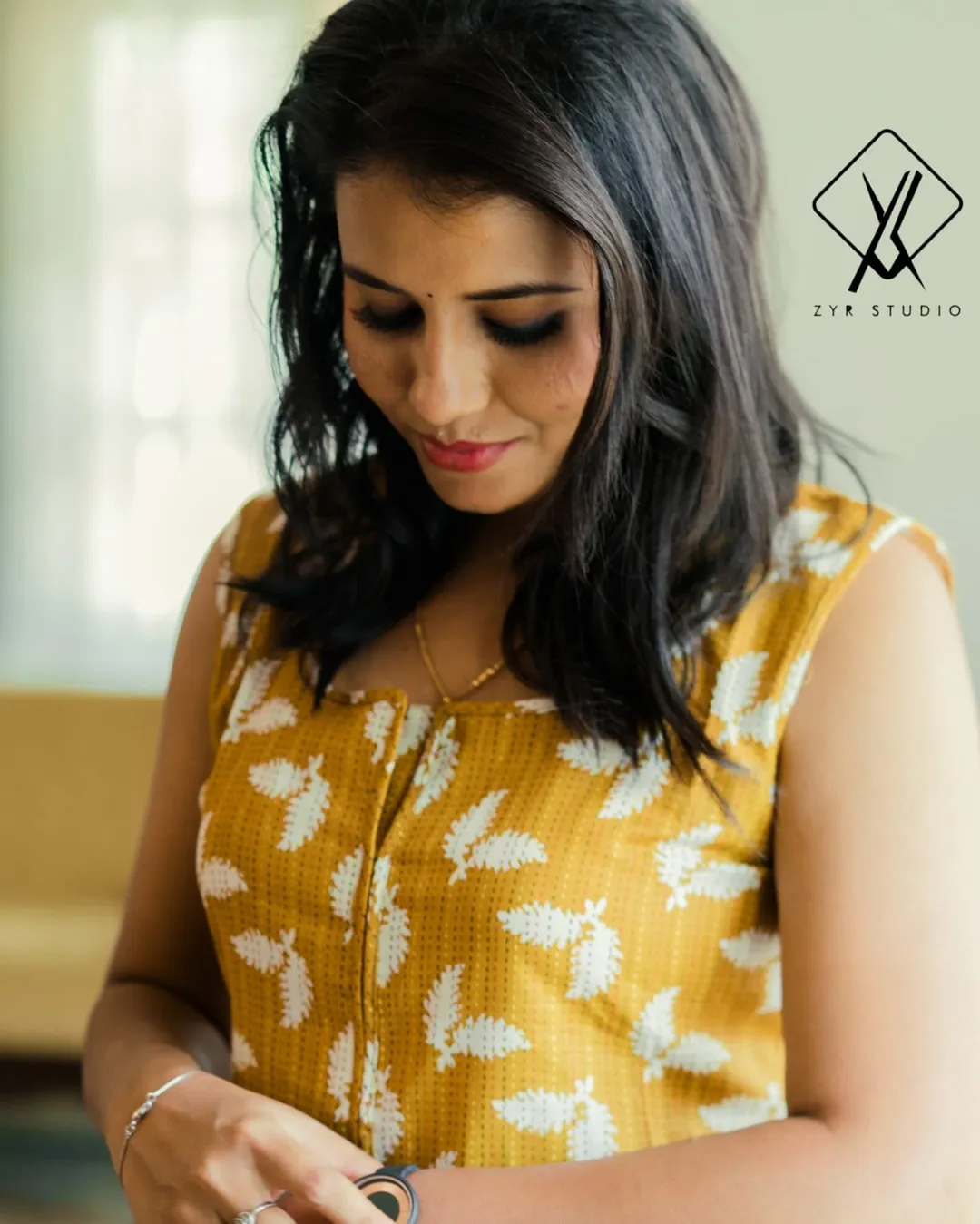 BONITU-Sleevless Cotton Kurti Set - Image 2