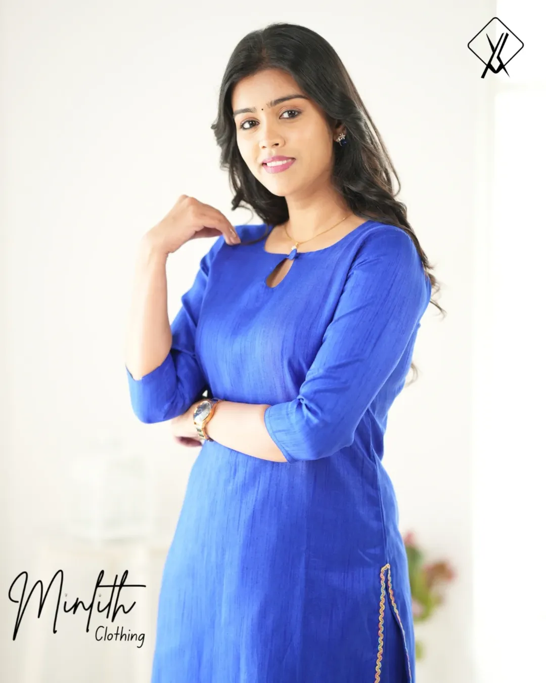 NIRA - Royal Blue Kurti Set - Image 2