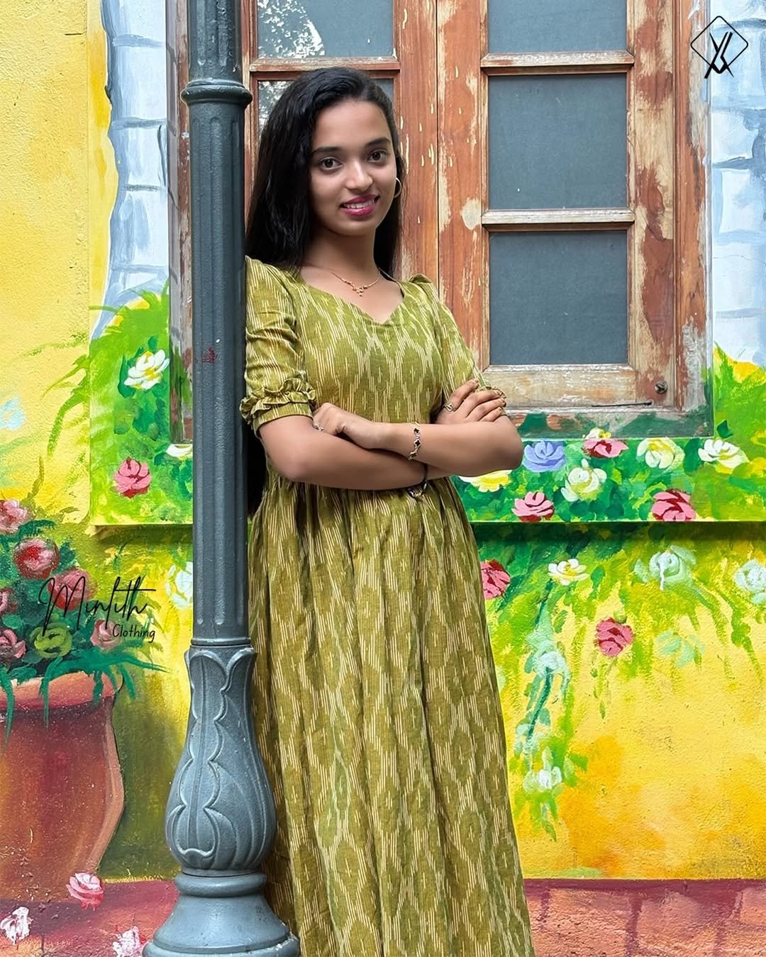 JIYA - Ruffel Edge Sleeve Frock