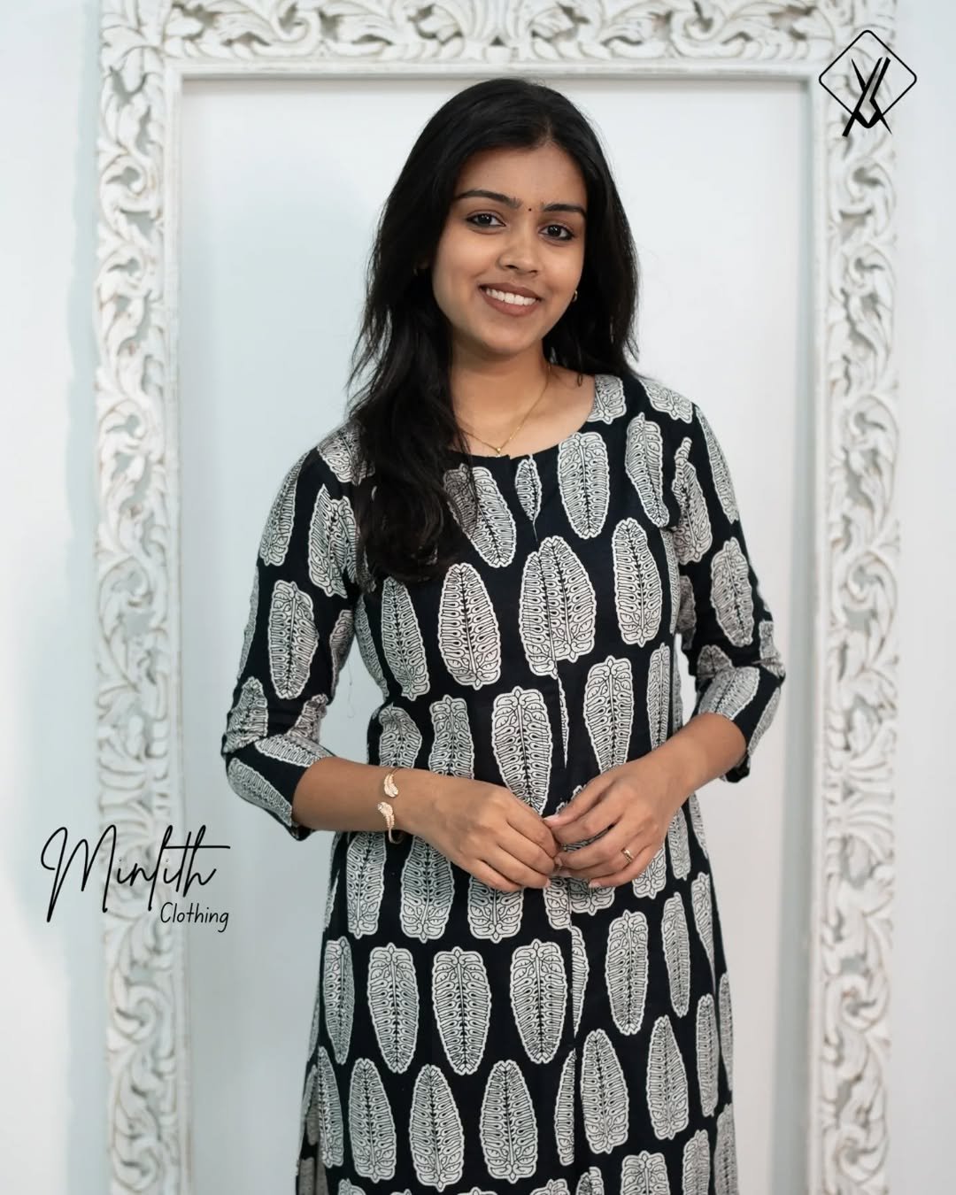 MEHER - Front Plaket Black Kurti - Image 3
