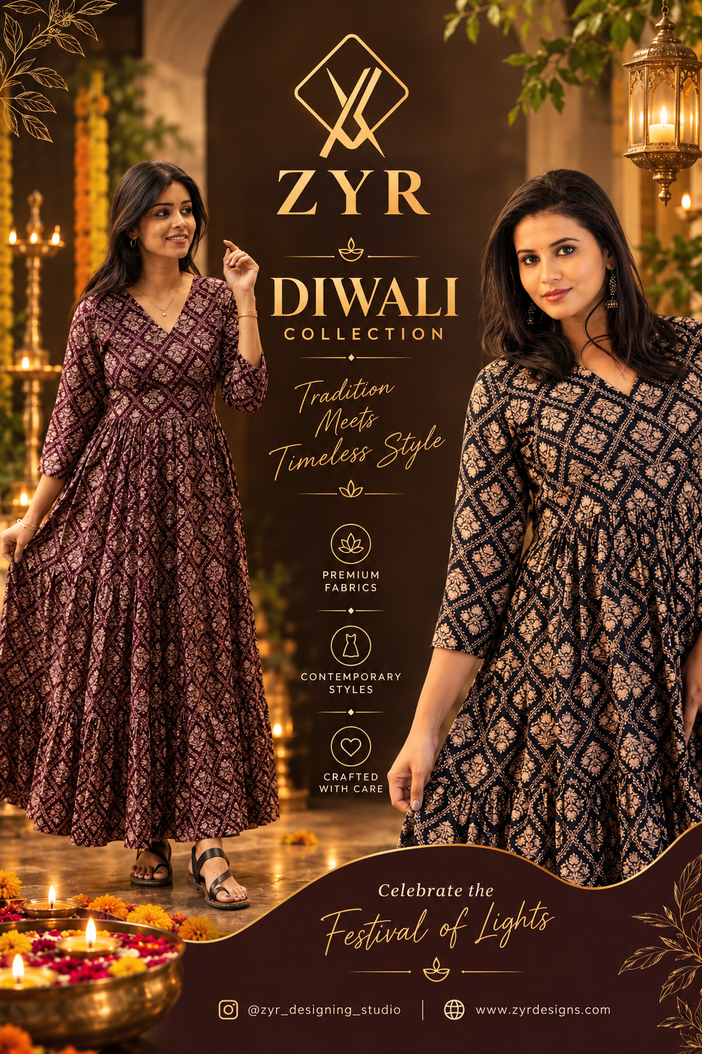 DIWALI ETHNIC WEAR FOR WOMEN AT ZYR